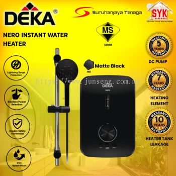 SYK Deka NERO Instant Water Heater Non Pump Hand Shower Set Heater Home Appliances Pemanas Air Mandi Eletrik