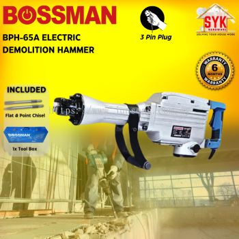 SYK Bossman BPH-65A Electric Demolition Hammer Outdoor Tools Concrete Breaker Hacker Machine Mesin Elektrik