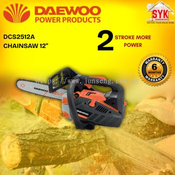 SYK Daewoo DCS2512A 12 Inch Chainsaw Daewoo Chain Saw Gasoline Saw Chain Gergaji Mesin Kayu Mesin Gergaji FREE GIFT