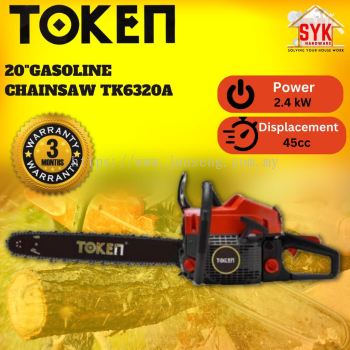 SYK Token TK6320A 20 Inch Gasoline Chainsaw Outdoor Gardening Power Tools Wood Cutting Mesin Gergaji Potong Kayu