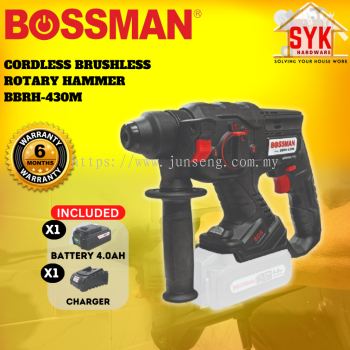 SYK Bossman BBRH-430M Cordless Rotary Hammer Brushless Motor Drill Battery Power Tools Mesin Tebuk Gerudi Dinding