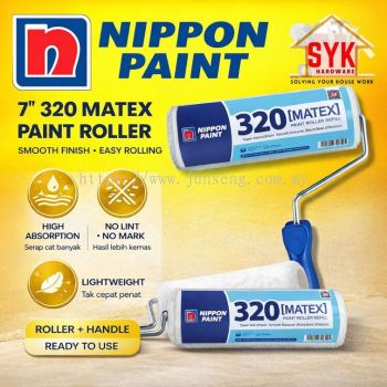 SYK Nippon Paint 320 Matex Paint Roller 7 Inch Paint Brush Roller Oil Paint Arcylic Paint Painting Kit Roller Cat