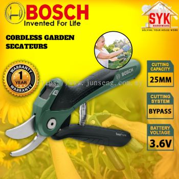 SYK Bosch Cordless Garden Secateurs Easy Prune Outdoor Gardening Tool Root Cutter Guting Pokok Bunga 06008B2140