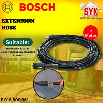 SYK Bosch Extension High Pressure Hose Water Jet Cleaner Hose Aquatak Accessories Hose Sambungan 6 Meter F016800361