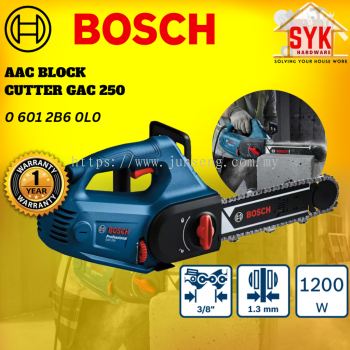 SYK Bosch GAC 250 GAC250 AAC Block Cutter Chainsaw Electric Machine Cutter Chainsaw Pemotong batu Konkrit 06012B60L0