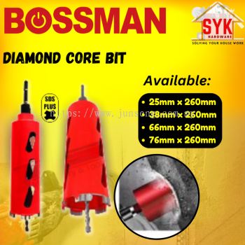 SYK Bossman BDC Diamond Dry Core Bit SDS Plus Rotary Hammer Accessories Sand Brick Wall Core Bit Mata Tebuk Core Bit
