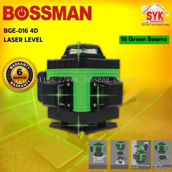 SYK (Free Shipping)BOSSMAN BGE-016 Professional 4D Laser Level Line Laser Measuring Tool Set (16 Green Beams)