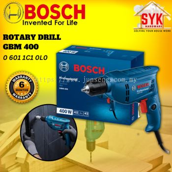 SYK Bosch GBM400 GBM 400 Rotary Drill Electric Hand Drill Machine Mesin Elektrik Gerudi Drill Kayu Aluminium 06011C10L0
