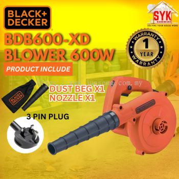 SYK Black Decker BDB600-XD Blower 600W Air Vacuum Blower Heavy Duty Portable Electric 2 in 1 Angin Peniup Daun
