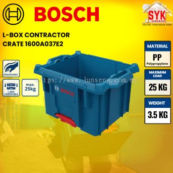SYK Bosch L-Box Contractor Crate Storage Power Tools Container Kotak Simpanan Mesin Storage Box Tool Box 1600A037E2