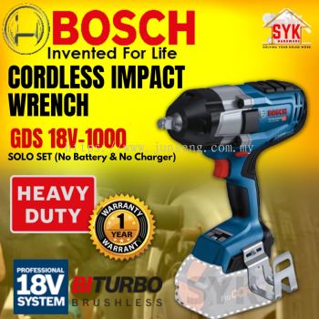 SYK BOSCH GDS 18V-1000 GDS18V-1000 18V Professional Cordless Impact Wrench Mesin Impak Sepana Tanpa Wayar 06019J83LI