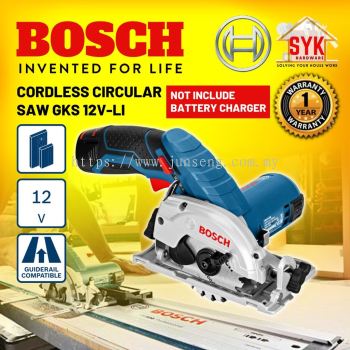 SYK Bosch GKS 12V-LI GKS12V-LI Solo Cordless Circular Saw Machine Mesin Gergaji Kayu Gergaji Bateri Bosch-06016A10L2