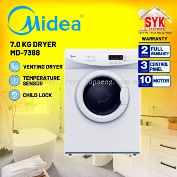 SYK Midea Dryer 7kg Vented Cloth Dryer Machine MD-7388 Pengering Baju Clothes Dryer Mesin Dryer Pengering ��^yj_�·�