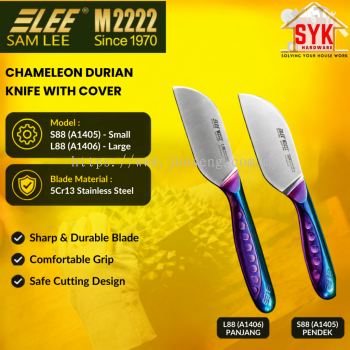 SYK Samlee Chameleon Durian Knife A1405 S88 A1406 L88 Knife with Cover Pisau Durian Pisau Buka Durian
