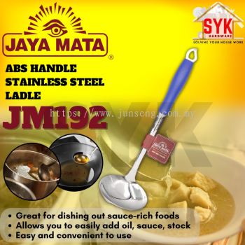 SYK Jaya Mata JM192 Abs Handle Stainless Steel Ladle Thick Quality Kitchen Tools Oil Soup Gravy Ladle Senduk Soup