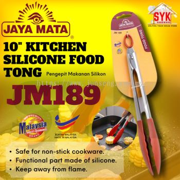 SYK Jaya Mata JM189 10" 1Pcs Silicone Food Tong Kitchen Tools Kitchenware BBQ Tools Penyepit Pengepit Makanan