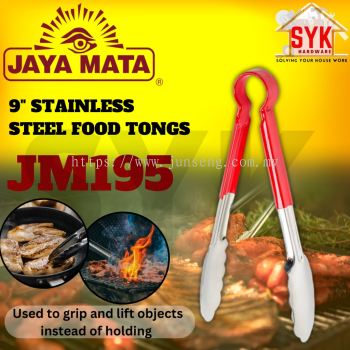 SYK Jaya Mata JM195 Stainless Steel Food Tongs Kitchen Tools Kitchenware BBQ Tools Penyepit Pengepit Makanan