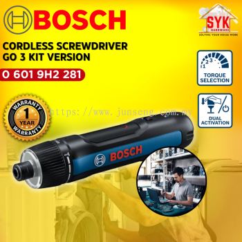 SYK Bosch GO 3 GO3 Cordless Screwdriver Kit Version Hand  Power Tools Cordless Drill Pemutar Skru 3.6V 06019H2281