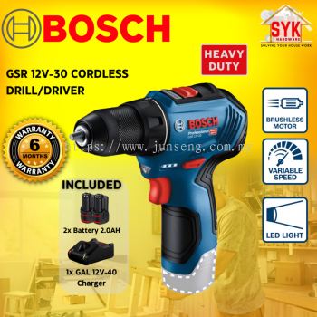 SYK Bosch GSR12V-30 GSR 12V-30 Cordless Drill Brushless Motor Mesin Gerudi Bateri Mudah Alih - 06019G90L1