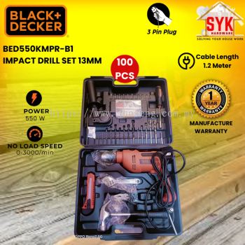 SYK Black Decker Electric Impact Drill 13mm BED550KMPR-B1 Machine Impact Drill Wood Mesin Gerudi Elektrik