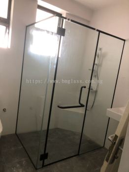 Elegant L-Shape Shower Glass Panel for Stylish Bathroom Door