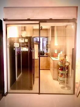 Elegant Black Frame Kitchen Sliding Glass Door - Transform Your Space with Style and Functionality