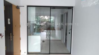 Sleek and Functional Kitchen Sliding Glass Door + Glass Panel | Enhance Your Space with Style and Convenience