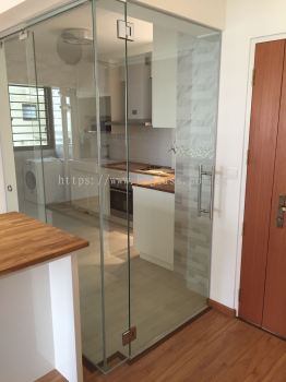 Elegant Kitchen Glass Partition - Enhance Your Kitchen with Style and Functionality