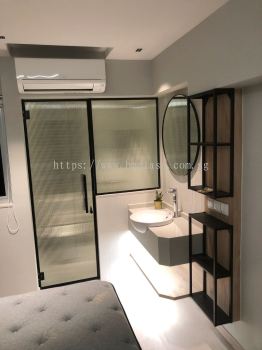 Premium Bathroom Fix Glass and Swing Door with Reeded Glass - Enhance Your Bathroom's Elegance and Privacy