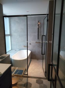 Shower Screen With Black Frame