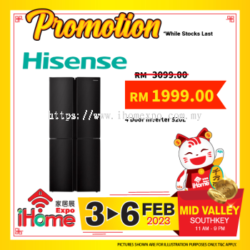 Hisense 4 Door Inverter 520L