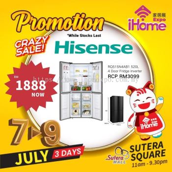 Hisense 520L 4 Door Fridge