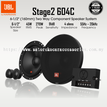 JBL Stage2 604C 6.5" 2-Way Component Speaker