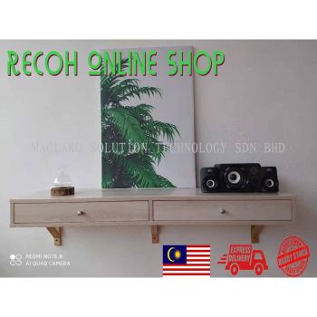 Waterproof IKEA Wall Shelf with Drawer Customized Table Meja Solek TV Table with bracket Cabinet with Drawer