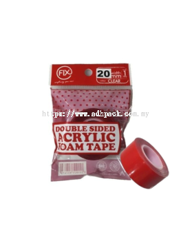 100R DS Acrylic Foam Tape (Clear) | 20x1