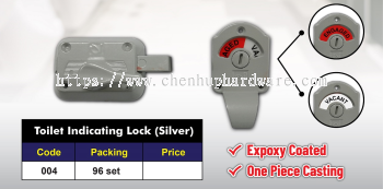 Toilet Indicating Lock (Silver)
