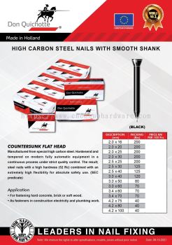 High Carbon Steel Nails with Smooth Shank