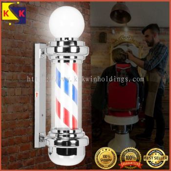 1.2M LED Barber Shop Sign Pole Light Red White Blue Stripe Design Roating Salon Wall Hanging Light Lamp Beauty Salon