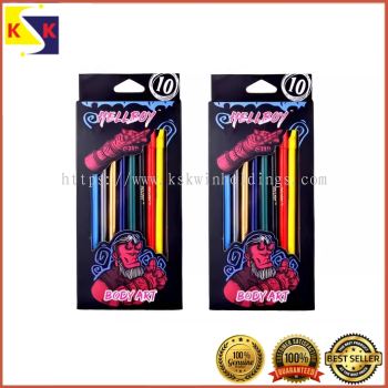 HELLBOY BODY ART HAIR TATTOO PENCIL FOR BARBERS AND SALONS (10pcs Pack)