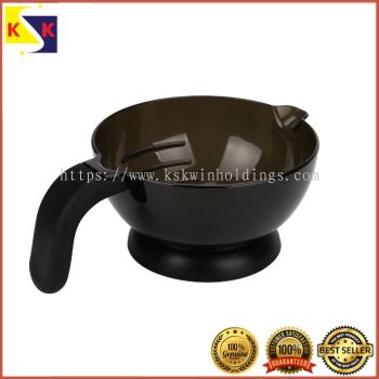 360ML Plastic Hair color mixing bowls Dyeing Bowl Assorted Salon Dye Seasoning Bowl Colors Black With Rubber Base