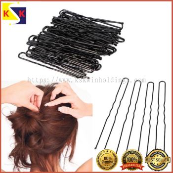 50pcs 6 cm Hairdressing U-Shaped Wave Hair Clips Salon Hair Clips Black Metal Hair Accessories Bun Hair Styling Tool