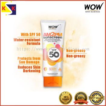 WOW SKIN SCIENCE AM2PM SPF50 WATER RESISTANT SUNSCREEN LOTION 100 ML