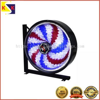 Round Barber Pole Rotating LED Strips-21"