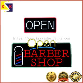 LED Flex Neon Barber Shop Sign for Business Displays | Electronic Light Up Sign for Retail Businesses