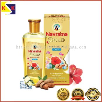 Navratna Gold Ayurvedic Oil, & Navratna Ayurvedic Cool Oil |Power of 9 Ayurvedic Herbs |Relieves Headache, Fatigue 300ml