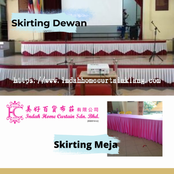 Dewan Pentas Skirting Meja Skirting Customized Skirting - Sekolah SMK Convert Sentul, Selangor