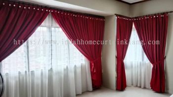 Design Singapore Style Curtain with Button 