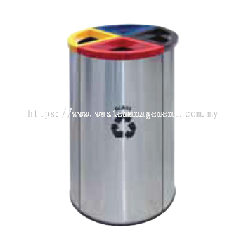 Outdoor & Commercial Recycle Bin | Stainless Steel Rubbish Bin - EF 014SR