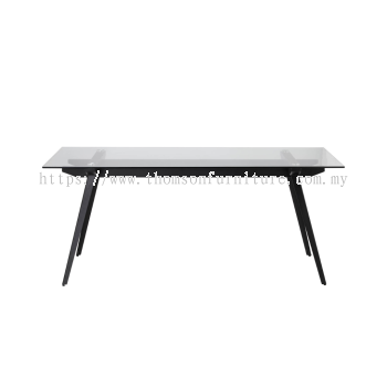 Archie Dining Table with Tempered Glass Top