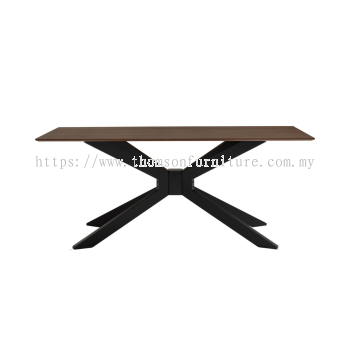 Gerald Dining Table with Cross Legs